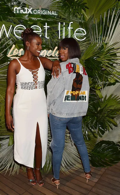 (L-R) EP Isaa Rae and Yvonne Orji attend at the Sweet Life: Los Angeles screening at NeueHouse Los Angeles on August 18, 2021 in Hollywood, California. (Photo by FilmMagic/FilmMagic for WarnerMedia)