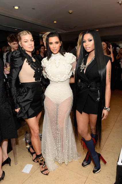 (L-R) Fergie, Kim Kardashian West and honoree Nicki Minaj attend the Daily Front Row's 3rd Annual Fashion Los Angeles Awards at Sunset Tower Hotel on April 2, 2017 in West Hollywood, California. (Photo by Stefanie Keenan/Getty Images)