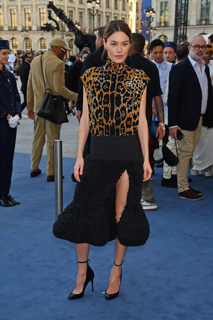 French-American model Camille Rowe attends Vogue World: Paris at Place Vendome on June 23, 2024 in Paris, France. (Photo by Dave Benett/Getty Images)