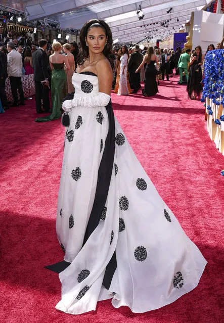 American actress and singer Diane Guerrero poses on the red carpet during the Oscars arrivals at the 94th Academy Awards in Hollywood, Los Angeles, California, U.S., March 27, 2022. (Photo by Mike Blake/Reuters)