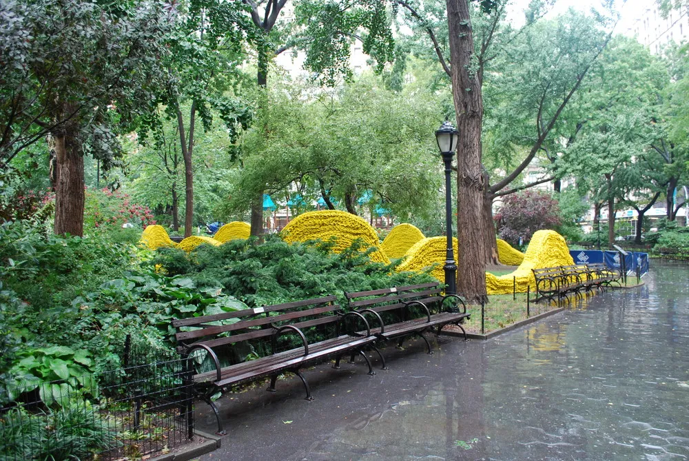 Red, Yellow, and Blue – a Cool Art Installation in Madison Square Park