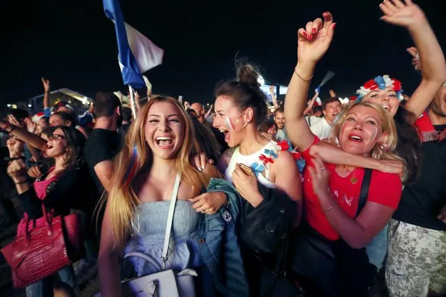 France supporters react during the France v Romania EURO 2016 Group A soccer match, at a fan zone in Marseille, France, June 10, 2016. (Photo by Yves Herman/Reuters)