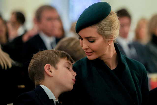 Ivanka Trump and her son attend a service at St. John's Church on the inauguration day of his second Presidential term in Washington on January 20, 2025. (Photo by Carlos Barria/Reuters)