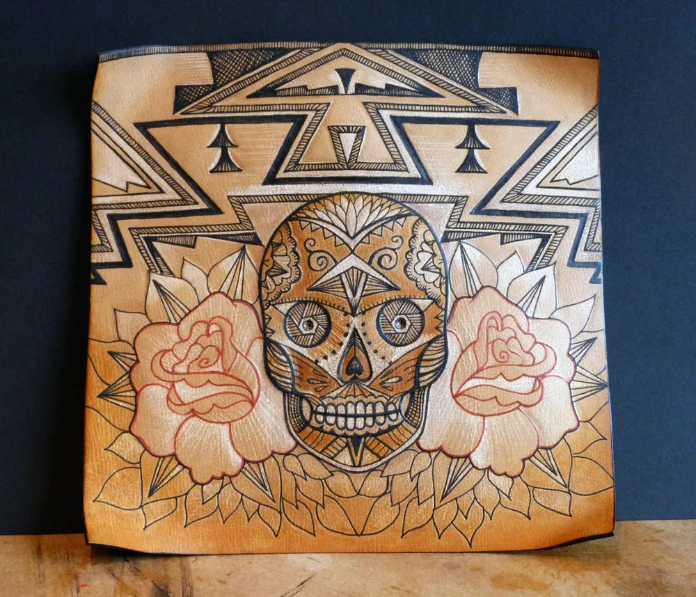 Tattooed Leather Art by Punctured Artefact