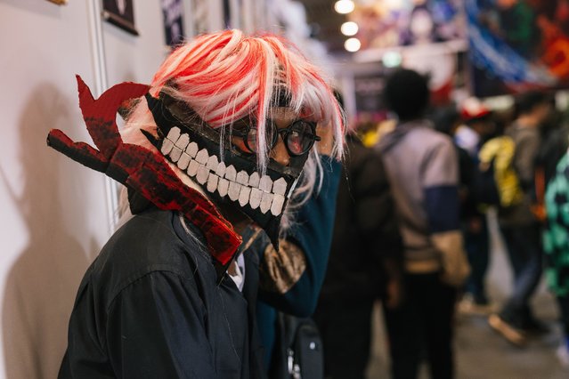 A cosplayer dressed as Turbo Okarun during the Otamatsuri Anime x Manga convention held in Nairobi, Kenya on August 24, 2023. (Photo by Sarah Waiswa/The Guardian)