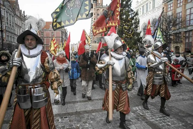 People take part in a traditional Roman Catholic Three Kings Day procession in Gdansk January 6, 2015. (Photo by Lukasz Glowala/Reuters/Agencja Gazeta)