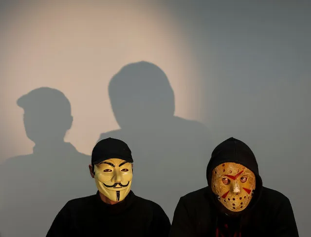 Hackers from Ukrainian “hactivist” group RUH8 are seen during an interview with Reuters in Kiev, Ukraine, November 3, 2016. (Photo by Gleb Garanich/Reuters)