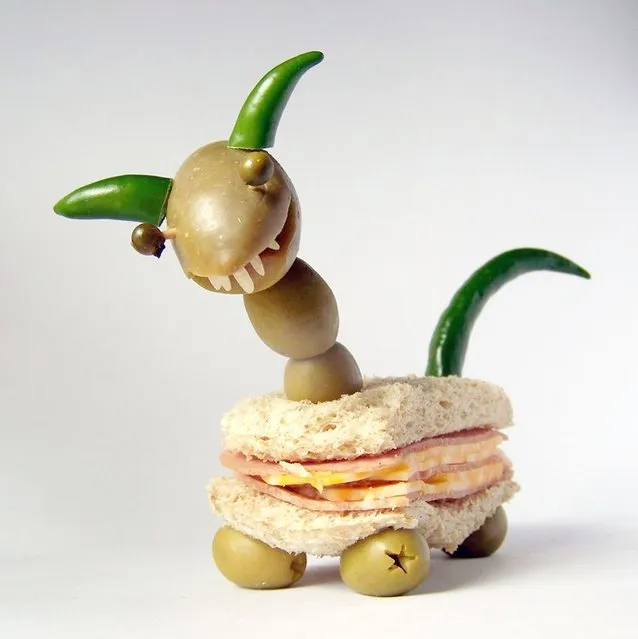 “Kasia Haupt's sandwich monsters: Sandwich-saurus”. (Photo by Kasia Haupt/Caters News)