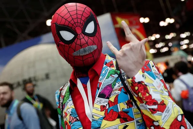 A person dressed up as Spider-Man attends the 2019 New York Comic Con in New York City, New York, U.S., October 3, 2019. (Photo by Shannon Stapleton/Reuters)