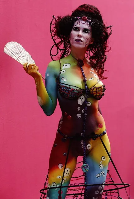 A model poses during the annual World Bodypainting Festival in Poertschach July 4, 2014. (Photo by Heinz-Peter Bader/Reuters)