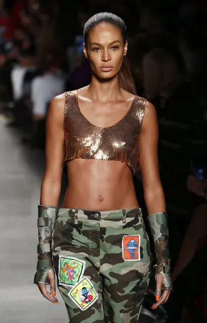 Joan Smalls  walks the runway during the Jeremy Scott fashion show during during New York Fashion Week at Spring Studios on September 8, 2017 in New York City. (Photo by Brian Ach/Getty Images)