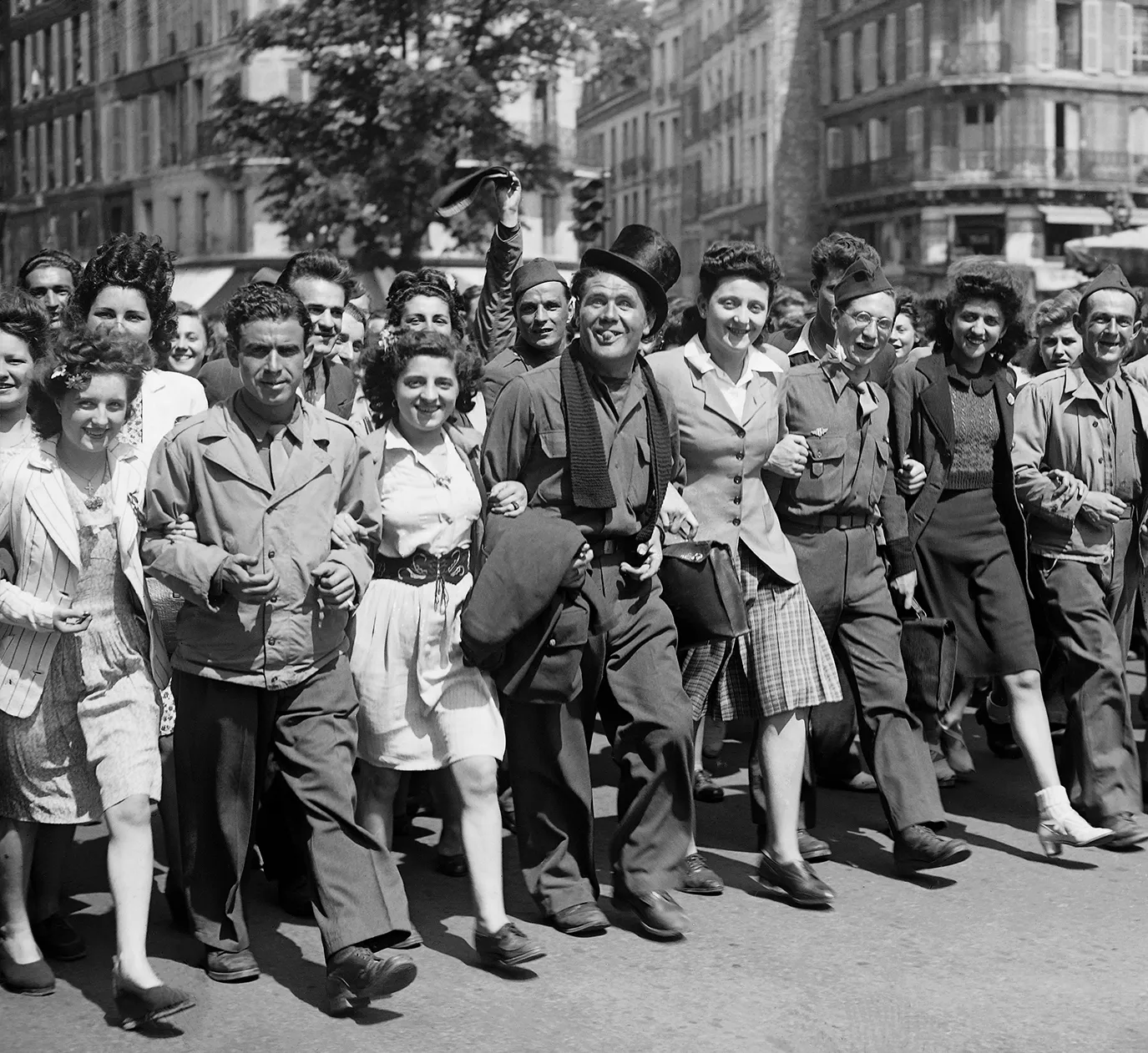Французы в Москве на параде Победы 1945