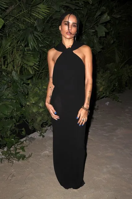 American actress Zoe Kravitz attends the Saint Laurent Art Basel Miami Beach Party on December 01, 2022 in Miami Beach, Florida. (Photo by Alexander Tamargo/Getty Images for Saint Laurent)