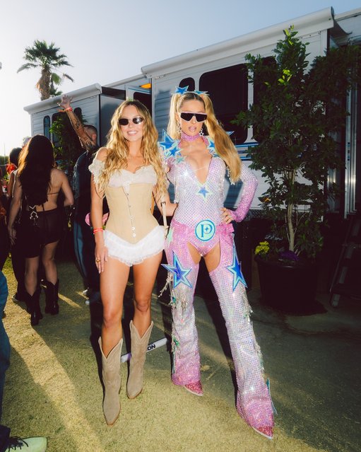 American actress Sydney Sweeney and American media personality and businesswoman Paris Hilton in the second decade of April 2025 enjoy Stagecoach 2025. (Photo by Paris Hilton/Instagram)
