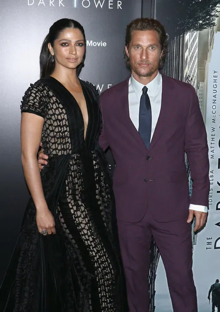 Model Camila Alves and actor Matthew McConaughey attend “The Dark Tower” New York premiere at Museum of Modern Art on July 31, 2017 in New York City. (Photo by Jim Spellman/WireImage)