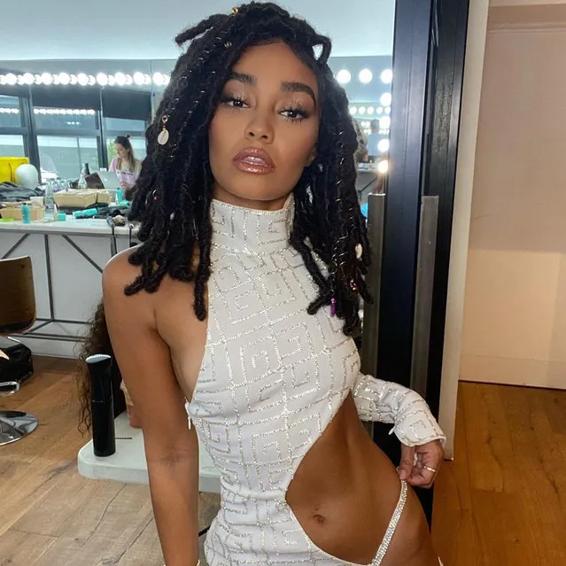 The 29-year-old Little Mix's beauty Leigh-Anne Pinnock ditched her knickers for a very risky dress in a sеxy Instagram snap on October 28, 2020 in London, England. (Photo by Instagram/The Sun)