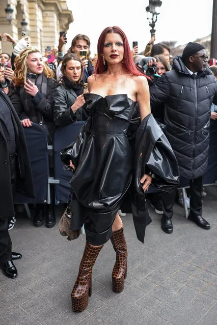 Italian-American actress and model Julia Fox attends the Vivienne Westwood Womenswear Fall Winter 2023-2024 show as part of Paris Fashion Week on March 04, 2023 in Paris, France. (Photo by Arnold Jerocki/Getty Images)