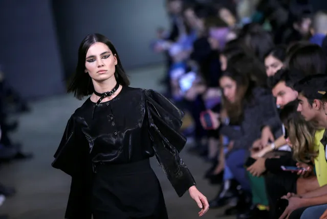 A model presents a creation by Georgian designer Tamta Shindelishvili at the Tbilisi Fashion Week in Tbilisi, Georgia, October 22, 2016. (Photo by David Mdzinarishvili/Reuters)