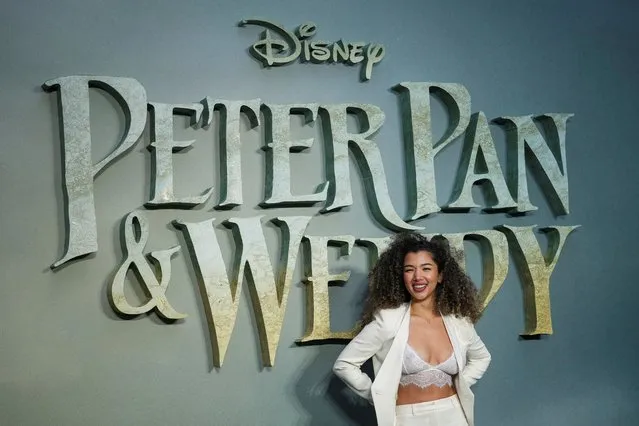Cast member, American actress Yara Shahidi attends the world premiere of the film “Peter Pan and Wendy” in London, Britain on April 20, 2023. (Photo by Maja Smiejkowska/Reuters)