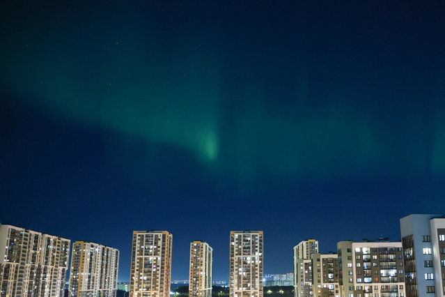 Northern lights, also known as aurora borealis, illuminate the sky in Saint Petersburg, Russia on September 29, 2025. (Photo by Anton Vaganov/Reuters)
