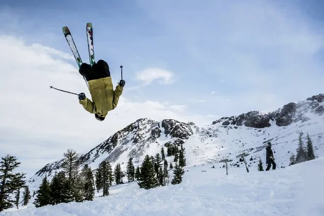 Cameron Shonnard backflips a jump at Squaw Valley in Olympic Valley, California, December 5, 2015. (Photo by Max Whittaker/Reuters)