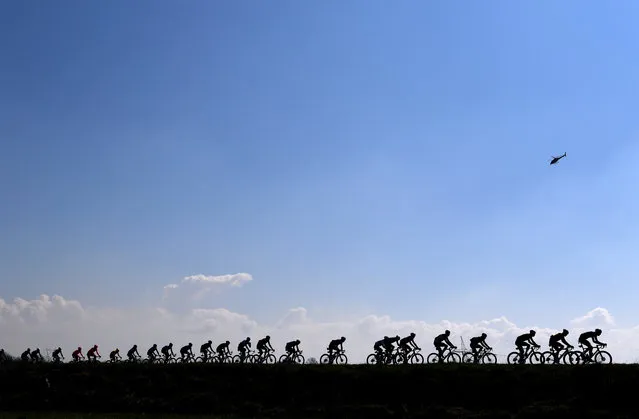 The Peloton during the 112th Milano-Sanremo 2021 a 299km race from Milano to Sanremo on March 20, 2021 in Sanremo, Italy. (Photo by Tim de Waele/Getty Images)