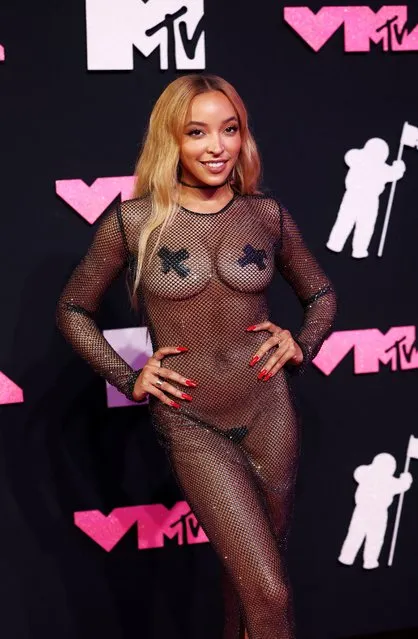 American singer Tinashe attends the 2023 MTV Video Music Awards at the Prudential Center in Newark, New Jersey, U.S., September 12, 2023. (Photo by Andrew Kelly/Reuters)