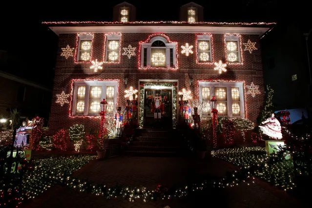 A decorated house at the Dyker Heights Christmas Lights in the Dyker Heights neighborhood of Brooklyn, New York City, U.S., December 23, 2016. (Photo by Andrew Kelly/Reuters)