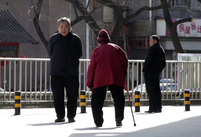 Local residents are seen in central Beijing, China February 28, 2017. (Photo by Jason Lee/Reuters)
