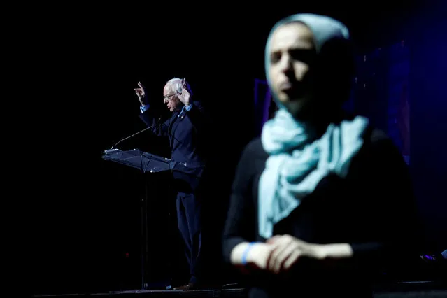 U.S. Democratic presidential candidate Bernie Sanders attends the Islamic Society of North America's Convention in Houston, Texas, U.S. August 31, 2019. (Photo by Daniel Kramer/Reuters)