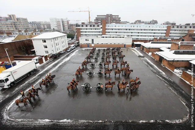 The King's Troop Royal Horse Artillery Prepare To Leave Their St. John's Wood Barracks For Woolwich