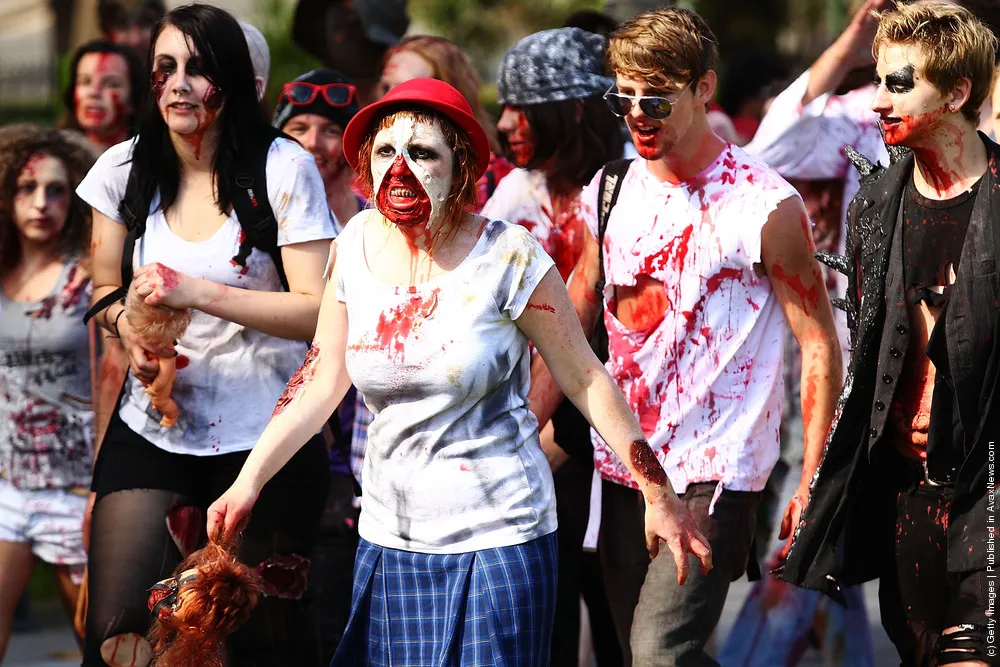 Zombies Walk Sydney City Streets