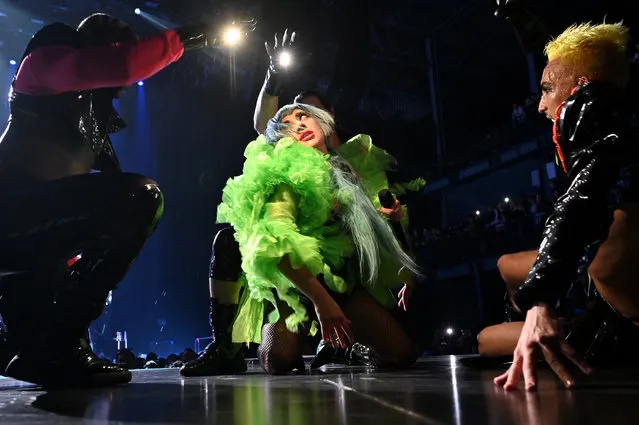 Lady Gaga performs onstage during AT&T TV Super Saturday Night at Meridian at Island Gardens on February 01, 2020 in Miami, Florida. (Photo by Kevin Mazur/Getty Images for AT&T)