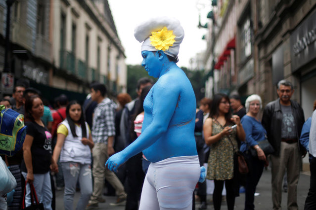 A participant takes part during an annual Gay Pride Parade in Mexico City, Mexico June 25, 2016. (Photo by Edgard Garrido/Reuters)