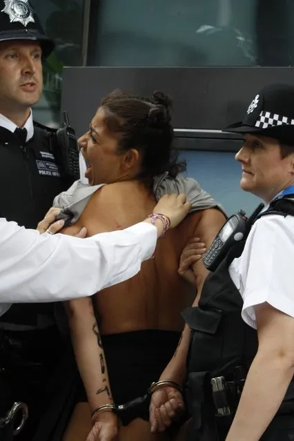 FEMEN Protests Bloodthirsty Islamist Regimes at the London 2012 Olympic Games