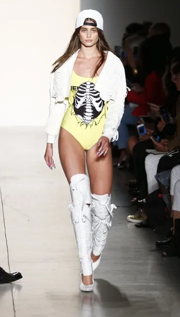 Taylor Hill  walks the runway during the Jeremy Scott fashion show during during New York Fashion Week at Spring Studios on September 8, 2017 in New York City. (Photo by Brian Ach/Getty Images)