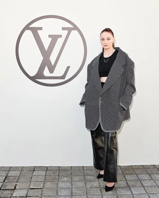 English actress Sophie Turner attends the Louis Vuitton Womenswear Spring/Summer 2023 show as part of Paris Fashion Week on October 04, 2022 in Paris, France. (Photo by sophiet/Instagram)