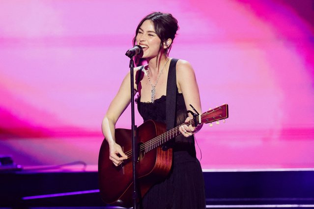 Gracie Abrams performs during the iHeartRadio Music Awards at Dolby Theatre in Los Angeles, California, U.S., March 17, 2025. (Photo by Mario Anzuoni/Reuters)