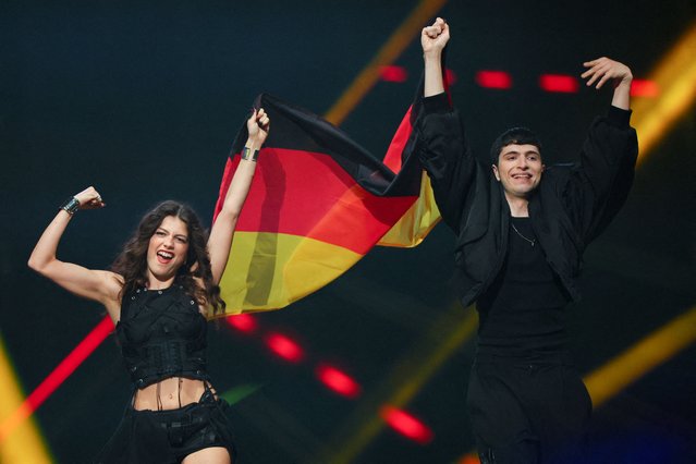 Abor & Tynna, representing Germany, take part in the Grand Final of the 2025 Eurovision Song Contest in Basel, Switzerland, on May 17, 2025. (Photo by Denis Balibouse/Reuters)