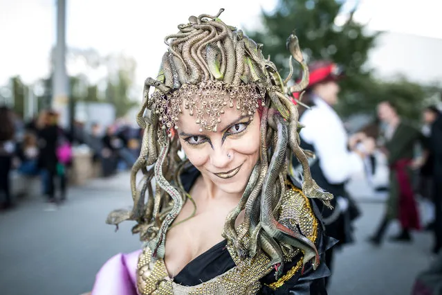 A fan in costume attend the 2016 PC Guru Show in Budapest Fair Centre, Hungary on October 9, 2016. (Photo by Adrián Zoltán/Origo)
