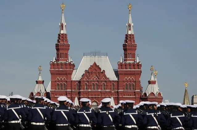 Russian servicemen take part in the Victory Parade on Moscow's Red Square May 9, 2013. Russia commemorates the 68th anniversary of the Soviet Union's victory over Nazi Germany on May 9. (Photo by Maxim Shemetov/Reuters)