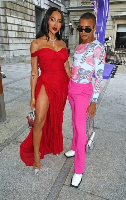 English model and activist Munroe Bergdorf and English actor Layton Williams attend the Royal Academy Of Arts Summer Exhibition preview party 2023 on June 6, 2023 in London, England. (Photo by Dave Benett/Getty Images)