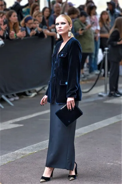 French actress and model Camille Razat attends the Giorgio Armani Privé Haute Couture Fall/Winter 2023/2024 show as part of Paris Fashion Week on July 04, 2023 in Paris, France. (Photo by Arnold Jerocki/Getty Images)