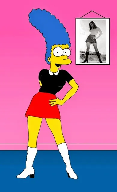 Marge Simpson in Mary Quant 60's (creator of the mini skirt).