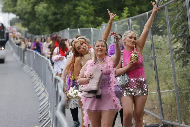Harry Styles fans on the long walk into the Concert at Slane in County Meath, Ireland on June 10, 2023. (Photo by Alan Betson/The Irish Times)