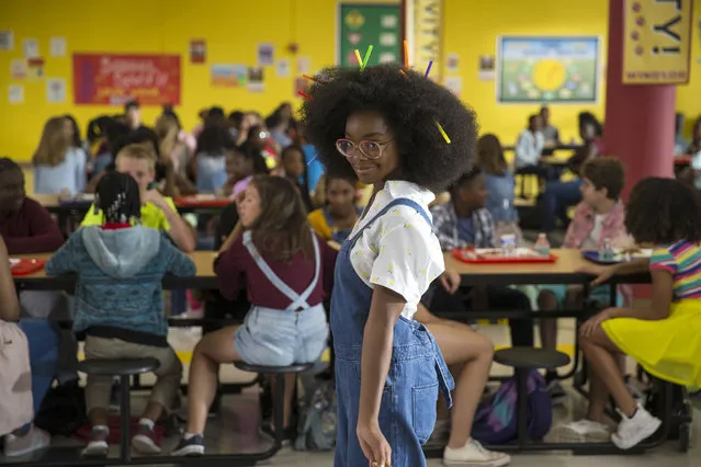 This image released by Universal Pictures shows Marsai Martin in a scene from “Little”. (Photo by Universal Pictures via AP Photo)