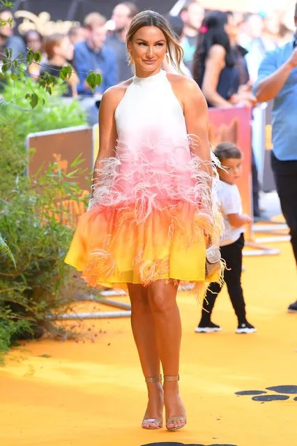 Sam Faiers attends “The Lion King” European Premiere at Leicester Square on July 14, 2019 in London, England. (Photo by David Fisher/Shutterstock)