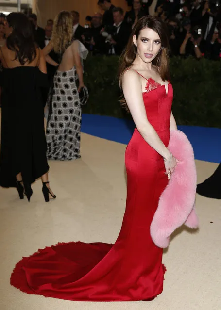 Emma Roberts attends “Rei Kawakubo/Comme des Garcons: Art Of The In-Between” Costume Institute Gala – Arrivals at Metropolitan Museum of Art on May 1, 2017 in New York City. (Photo by Brendan Mcdermid/Reuters)