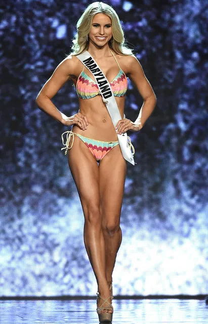 Miss Maryland USA Christina Denny competes in the swimsuit competition during the 2016 Miss USA pageant preliminary competition at T-Mobile Arena on June 1, 2016 in Las Vegas, Nevada. (Photo by Ethan Miller/Getty Images)