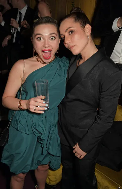 Florence Pugh and Noomi Rapace pose the Netflix BAFTA after party at Chiltern Firehouse on February 2, 2020 in London, England. (Photo by David M. Benett/Dave Benett/Getty Images for Netflix)